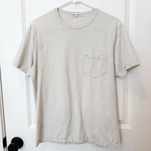Alex Mill Mens Pocket Crew Neck T Shirt Size Medium Beige Cotton Casual